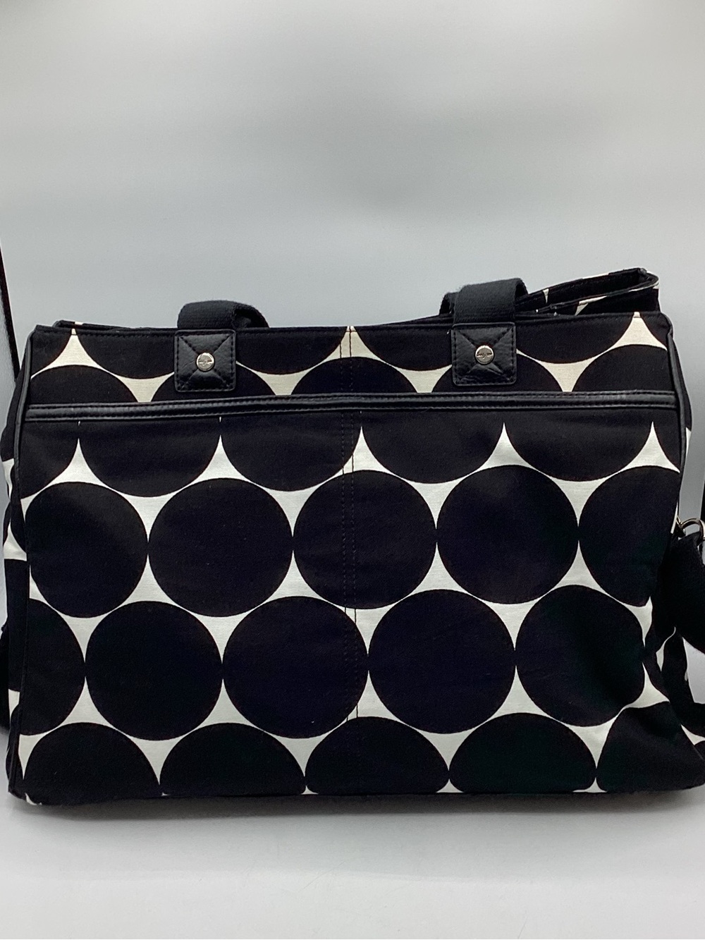 Thirty-one Suite Success Tote in Black and White Polka Dot Pattern